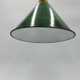 Old enamelled sheet metal lamp