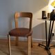 Chaise Bruno Rey en bois et cuir