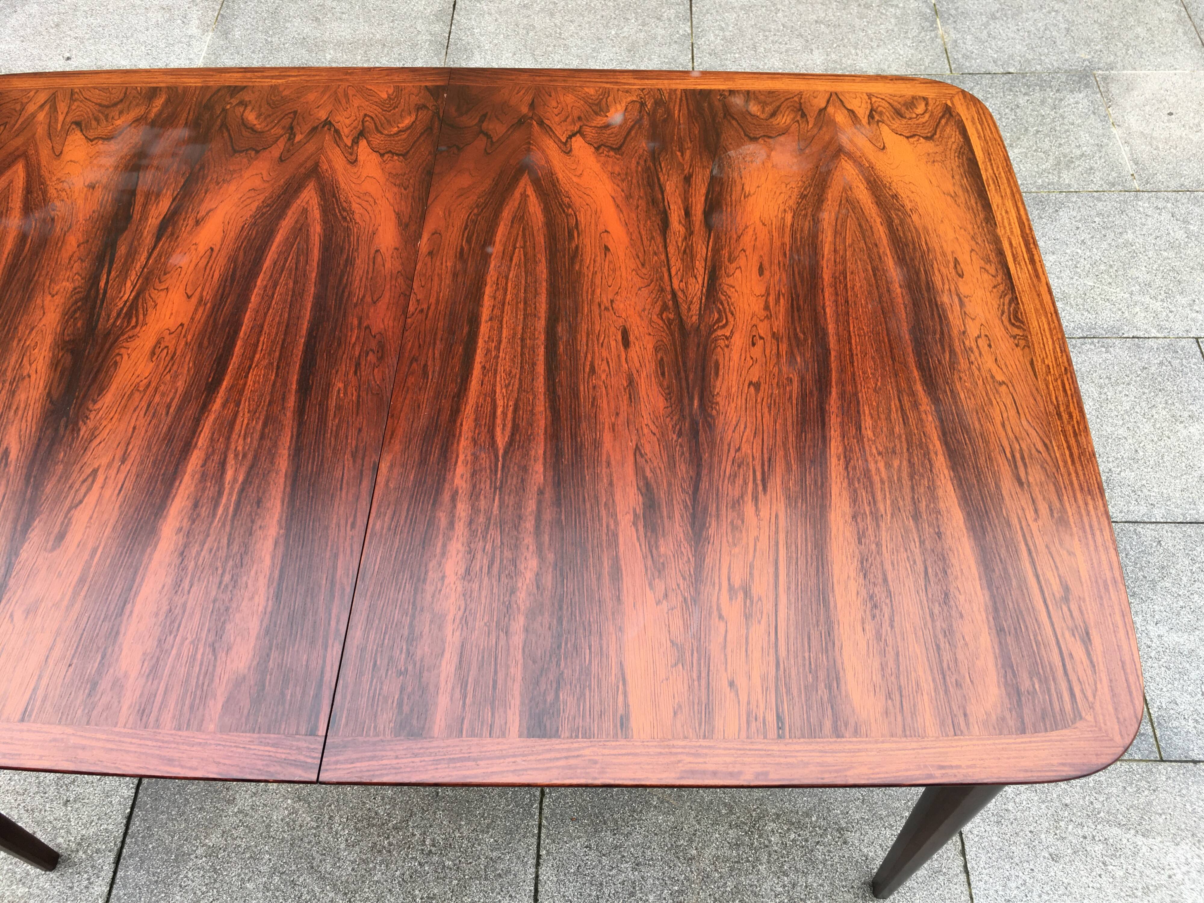 Rosewood dining table lübke 60s