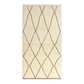 Tapis marocain moderne, 100 % laine naturelle non teinte, options personnalisées disponibles