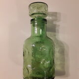 Bouteille carafe verre vert ancien