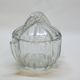 Art deco sugar bowl in molded pressed glass