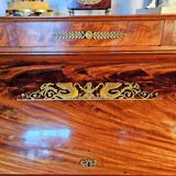Empire Cylinder Desk Return from Egypt Mahogany and Gilt Bronze