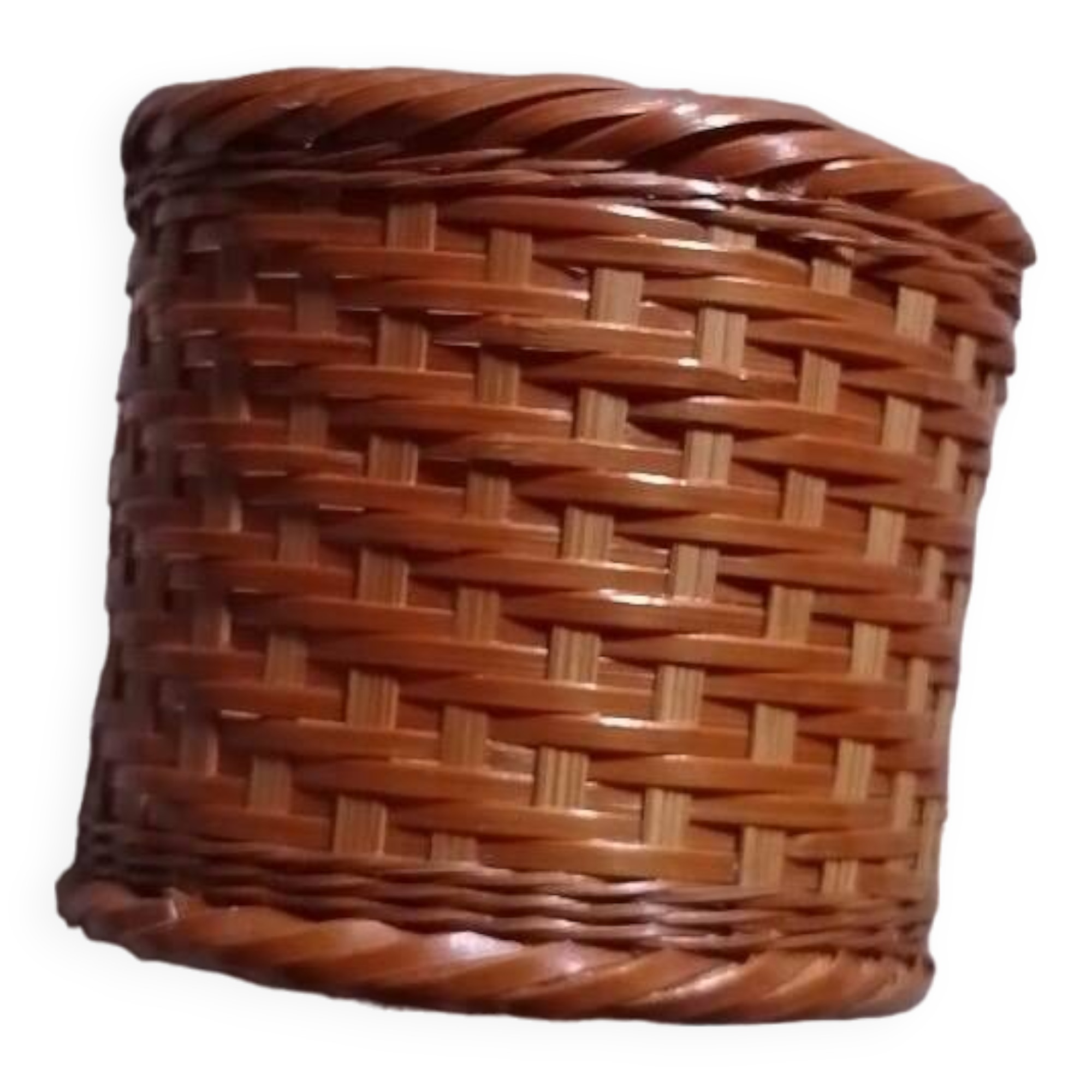 Small wicker basket pot cover