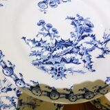 4 assiettes plates Gien service Chardons