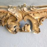 Miroir de style Louis XV en stuc doré 68x88cm