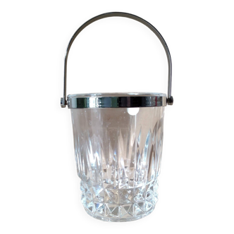 Vintage DArques Crystal Ice Bucket Diamond Tips