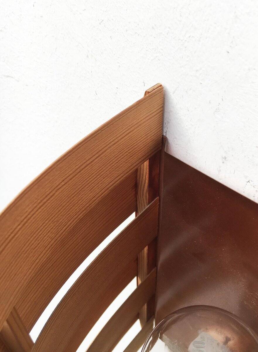 Edda V155 wall lamp in teak from the mid-century by Hans-Agne Jakobsson for Ellysett AB, 1950s.