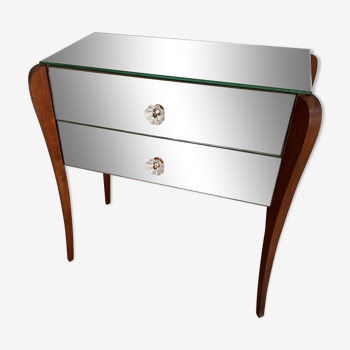 Small art deco mirror chest of drawers