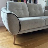 Grey two-seater sofa
