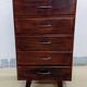 Scandinavian bedside chest of drawers mid-century vintage compass feet