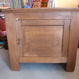 Coffre en teck vintage ancien tijori massif 78x75x69cm