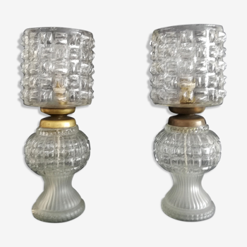 Pair of crystal lamps 1960