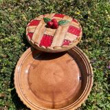 Plat à tarte en trompe-l’œil tarte aux cerises