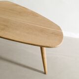Vintage Danish Mid century Wooden Oval coffee table in Plain Oak, 1950s
