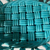 Vintage Vallauris woven ceramic dish