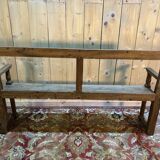 Antique wooden bench – Rustic work – 19th / early 20th century
