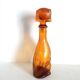 Glass dachshund decanter from Empoli, Italy 1960