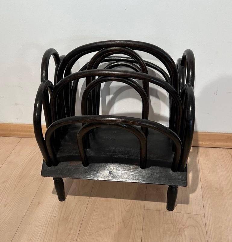 Newspaper Stand in Stained Beech Bentwood from Thonet, Austria, 1900s