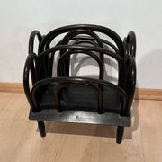 Newspaper Stand in Stained Beech Bentwood from Thonet, Austria, 1900s