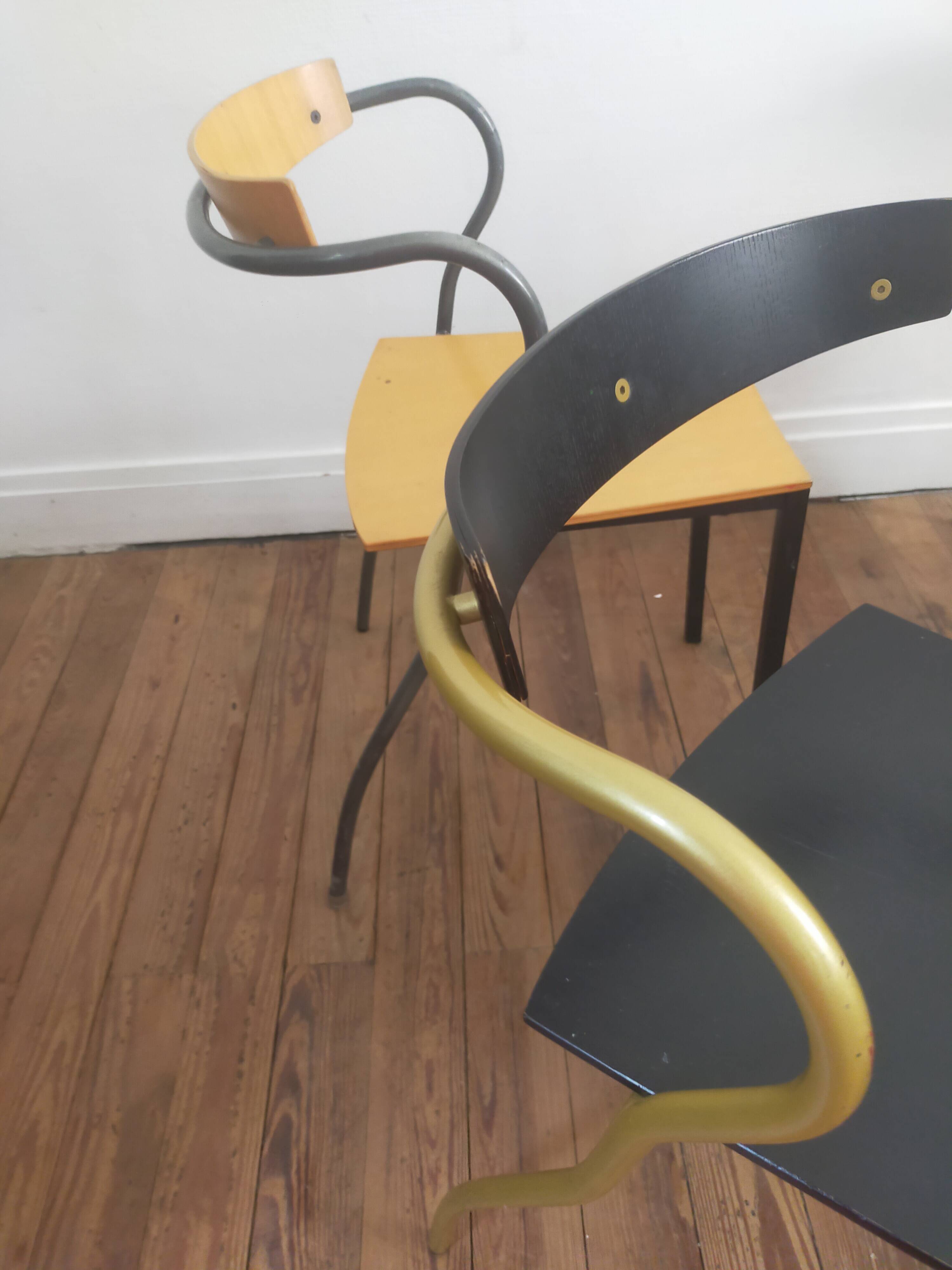 4 chairs by Pascal Mourgue