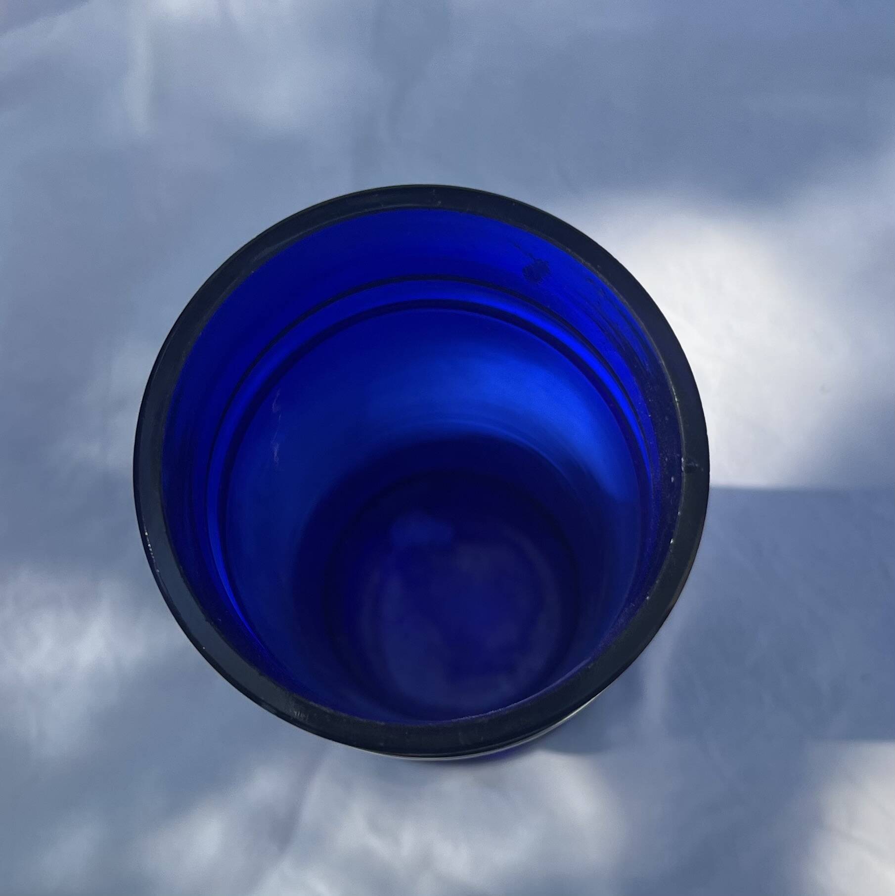 Pot d'apothicaire bleu cobalt vintage