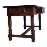 Solid wood table Louis XIII style