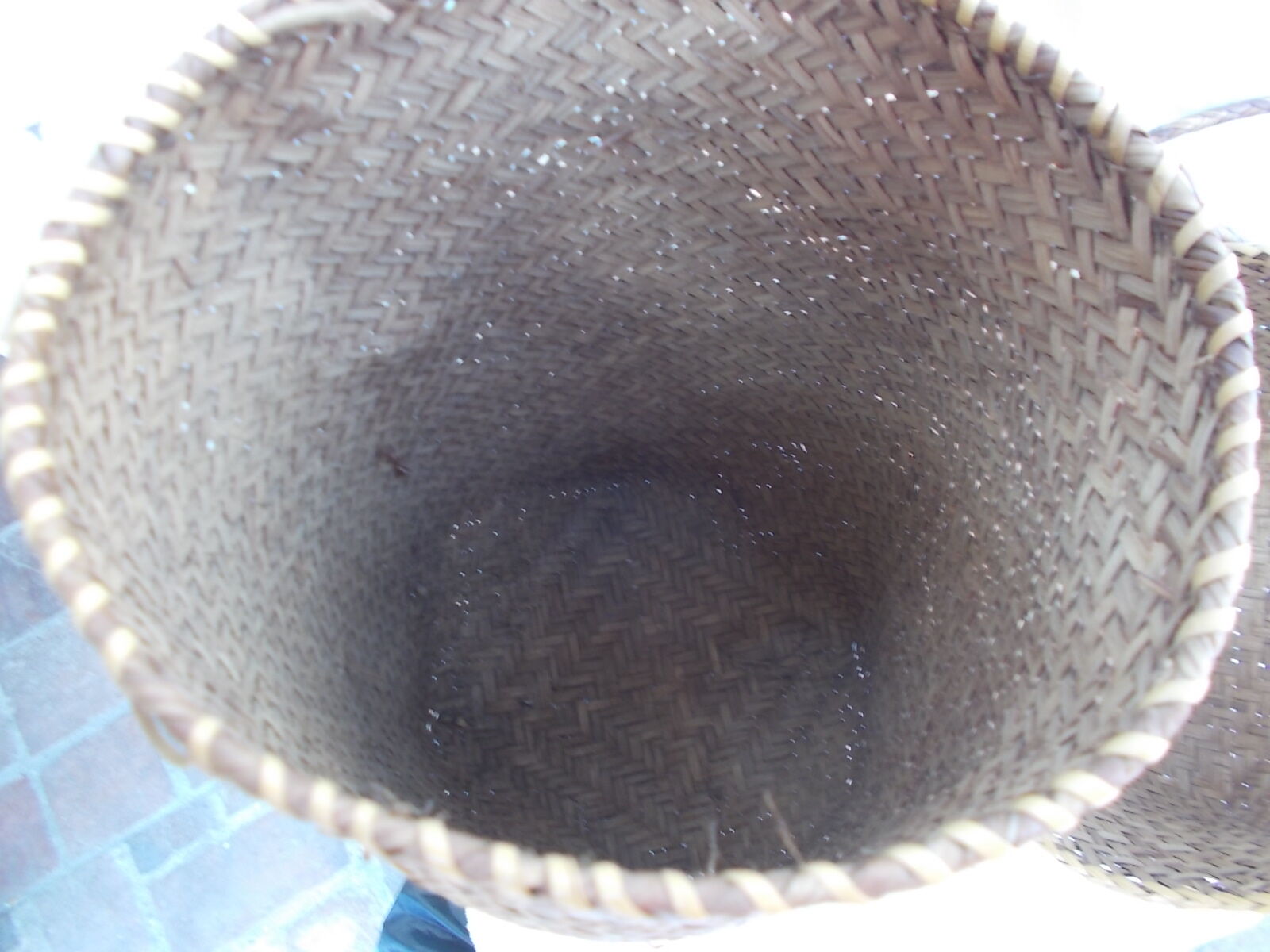 Ancient Japanese-style woven wicker basket