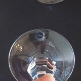 Anciens verres à pied cristal artisanat de Lorraine