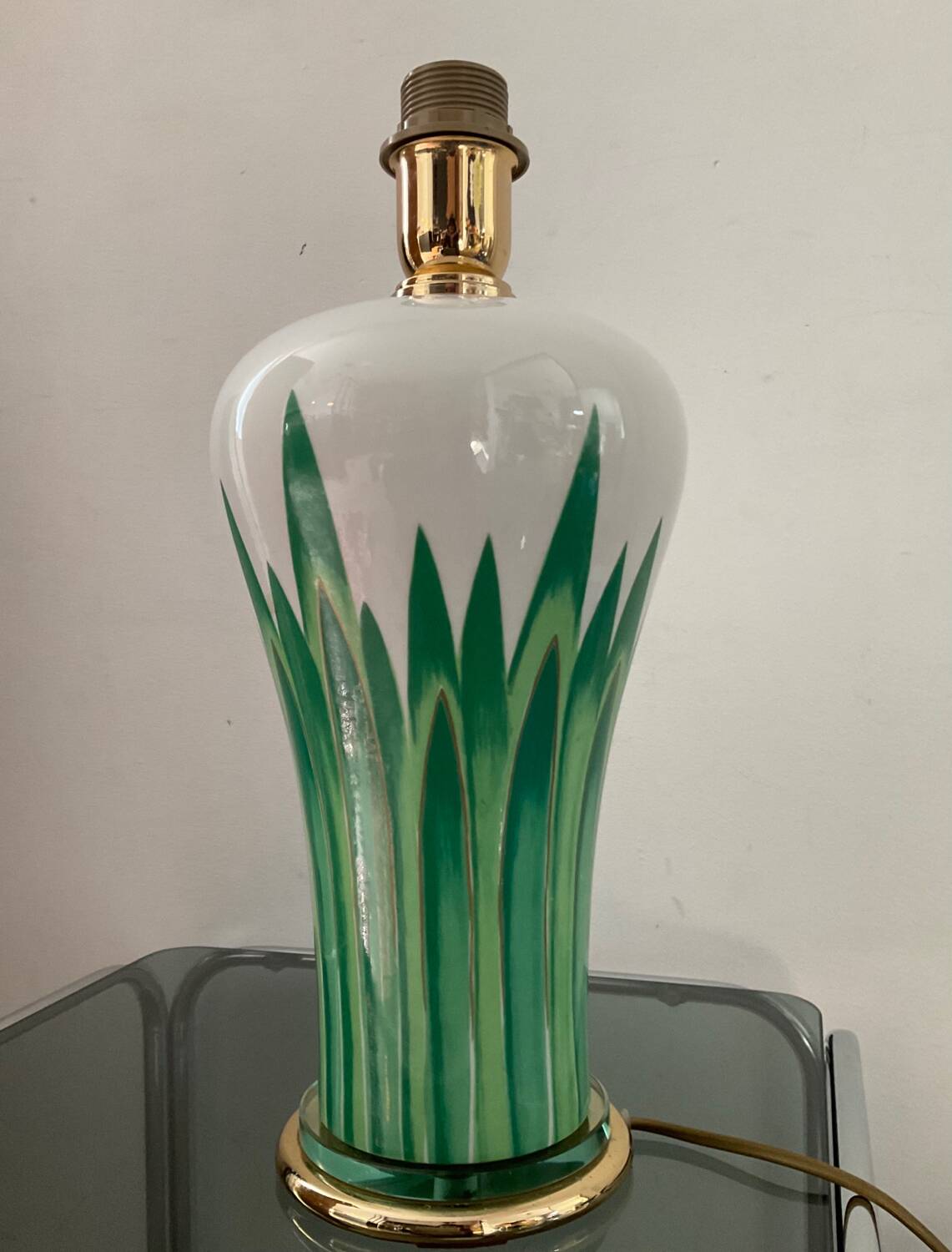 Vintage porcelain and brass lamp bases