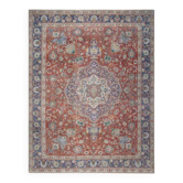 1970s Vintage Persian Handmade Wool Orange Oversized Area Rug 278x379