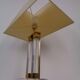 Hollywood Regency Acrylic Glass & Brass Table Lamp, Italy, 1970s
