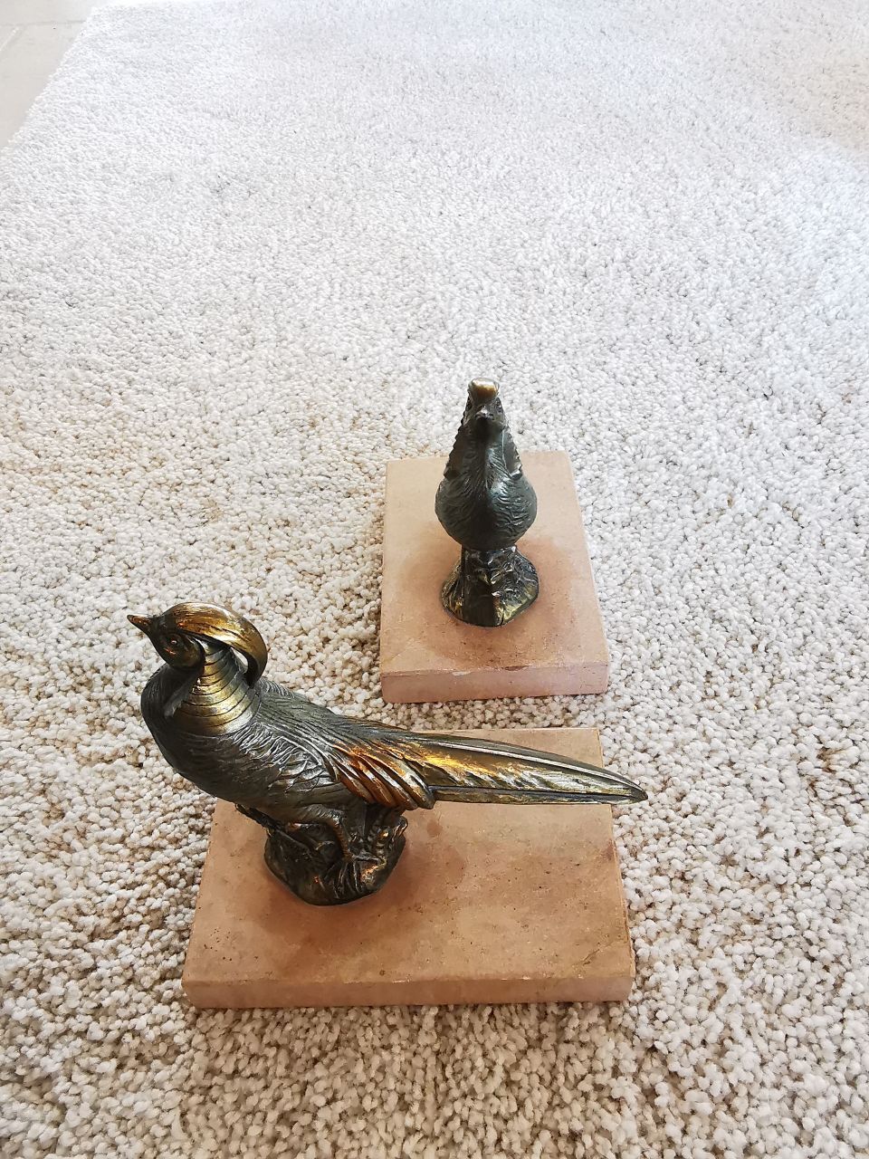 Pair of bronze bookends