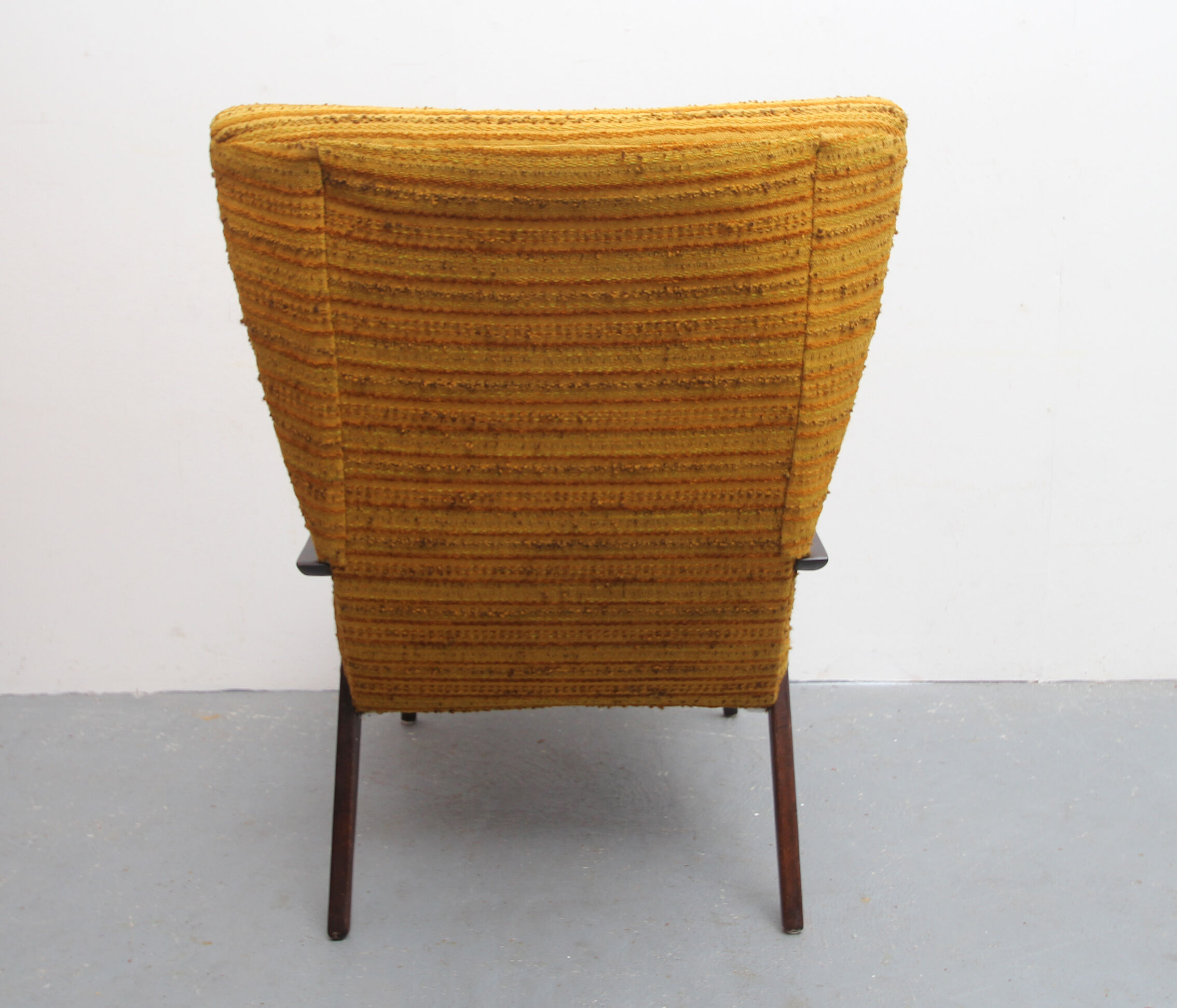 1950s highback chair ocher-yellow