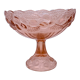Cup mounted on foot patterns fruit glass pink