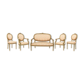 Salon en bois doré de style Louis XVI