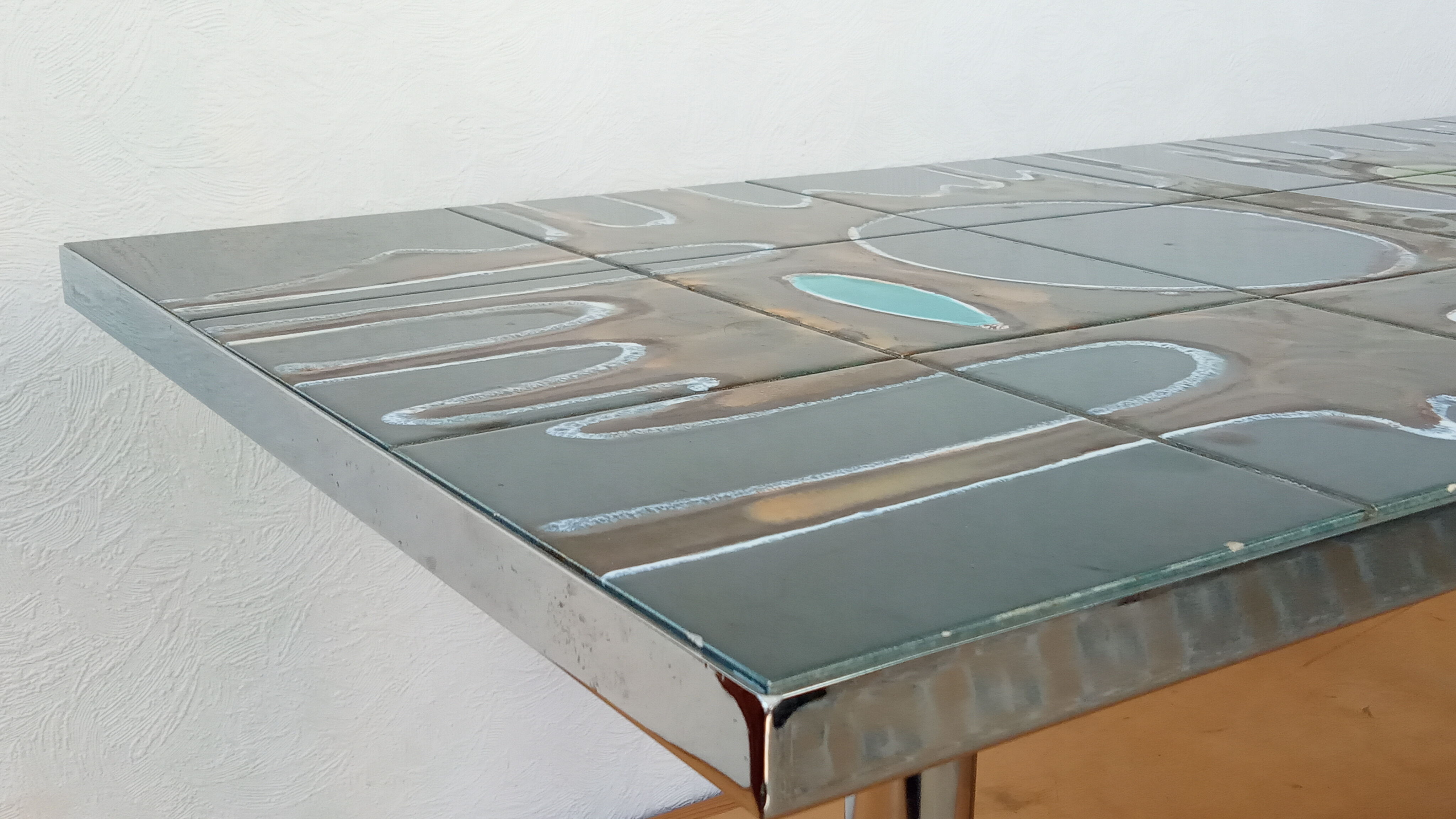 Coffee table in ceramic tiles 60s/70s