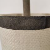 Floor lamp seventies totem, chrome and suede