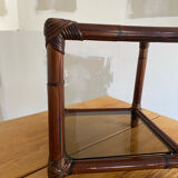 Vintage rattan side table