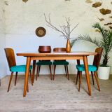 Vintage rectangular teak dining table