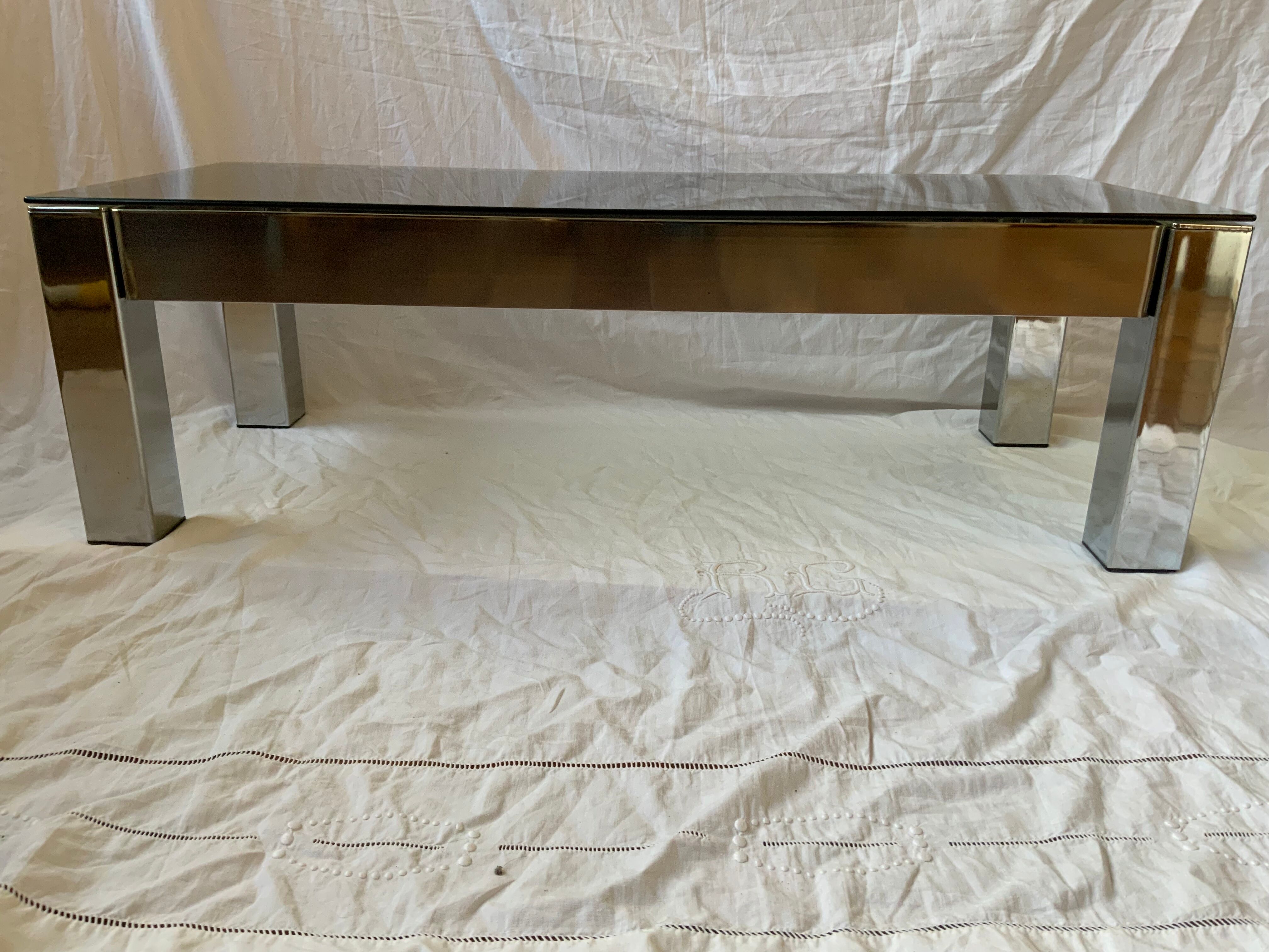 Vintage glass coffee table