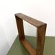 Square modernist wooden mirror — Scandinavian style, 1970s