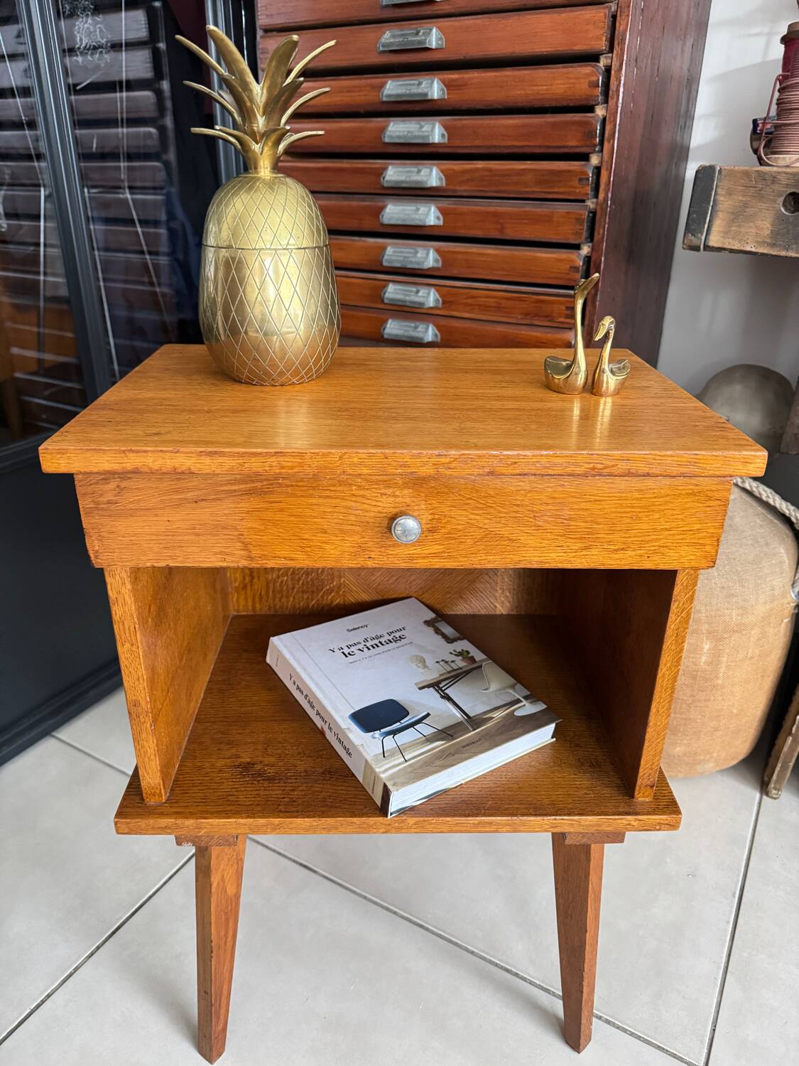 Vintage bedside table