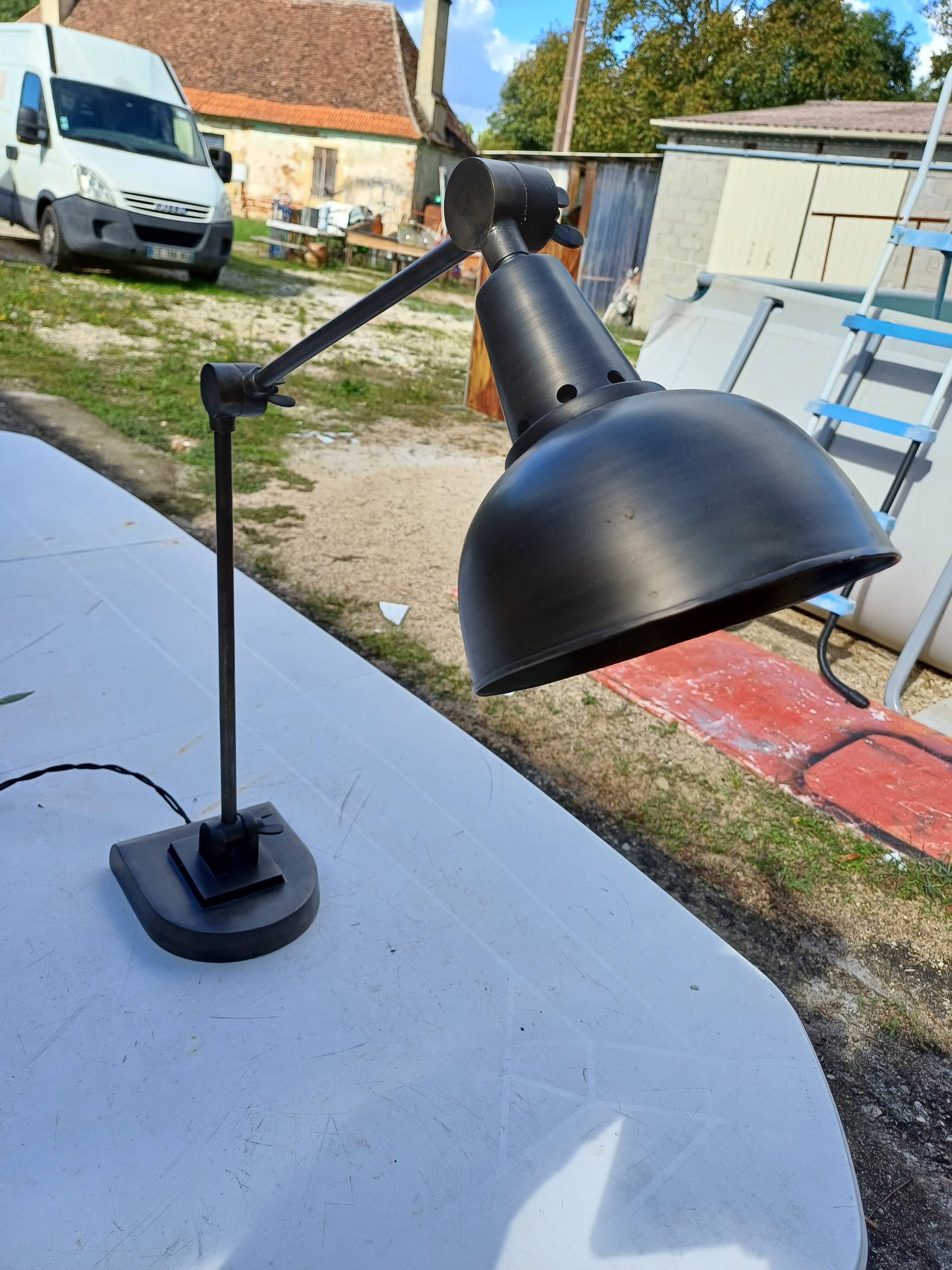 Industrial metal lamp, 2 arms