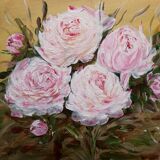 Pink peony paintings