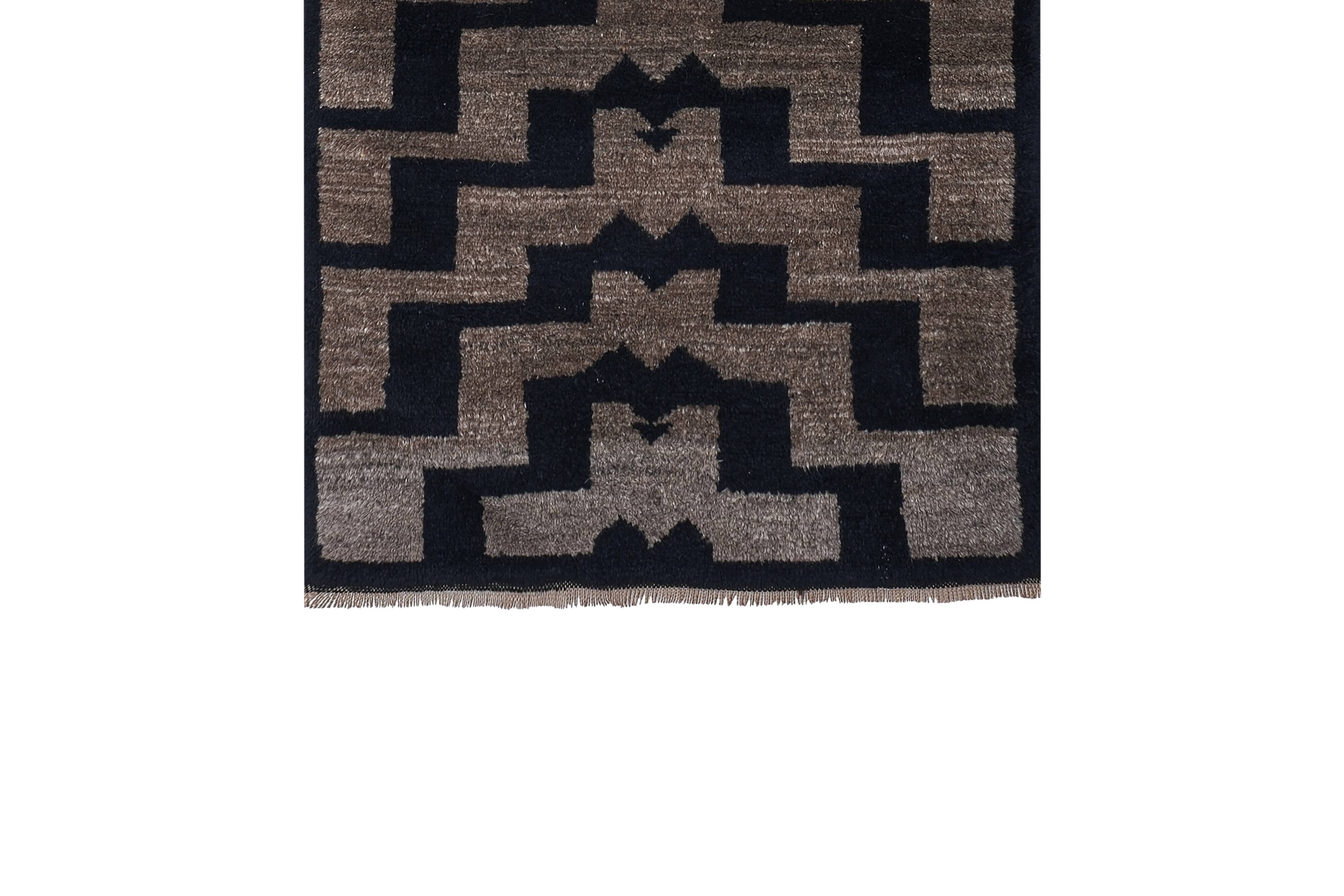 Vintage Turkish Oushak Rug Handwoven 85x195 cm