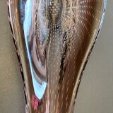 Flared cup in bubbled Murano crystal