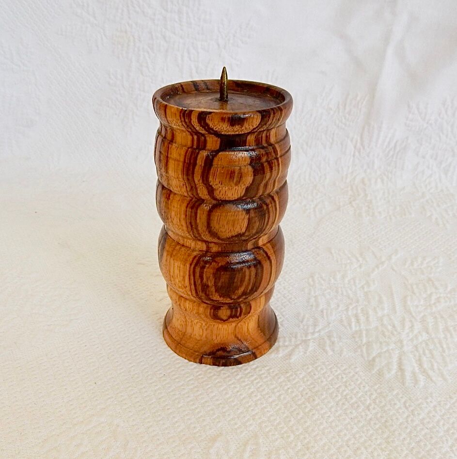 Wooden candle holder