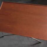 Danish teak and aluminium adjustable wine or side table, 1960s
