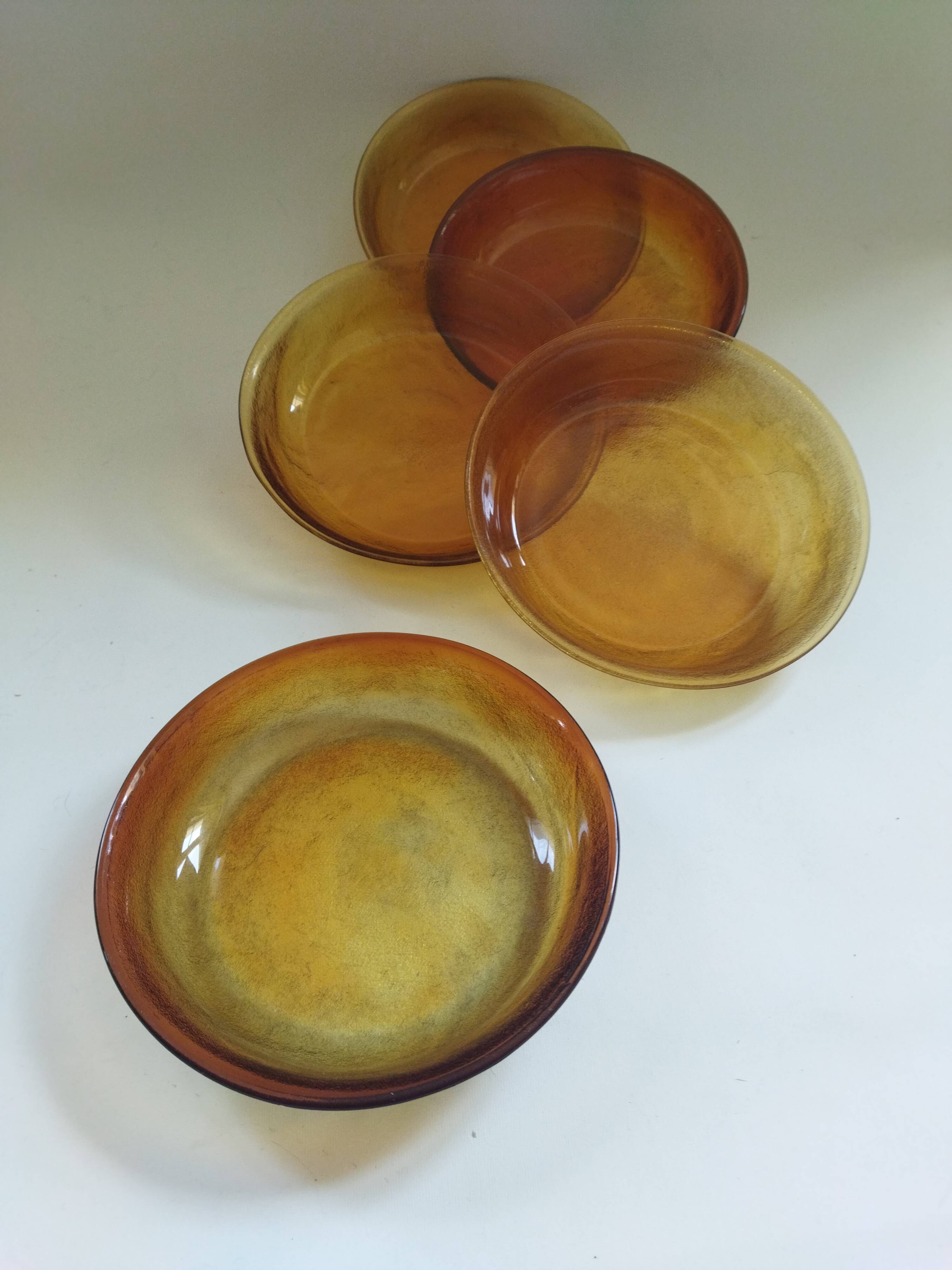 Arcoroc Sierra amber skullcap plates